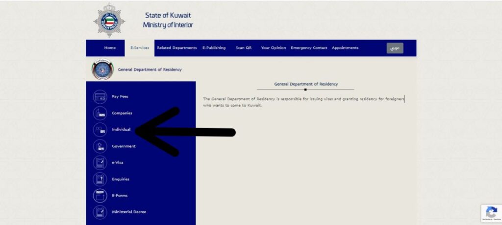 moi kuwait residency information online