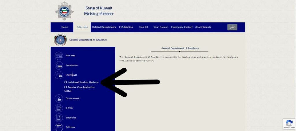 moi kuwait residency information online