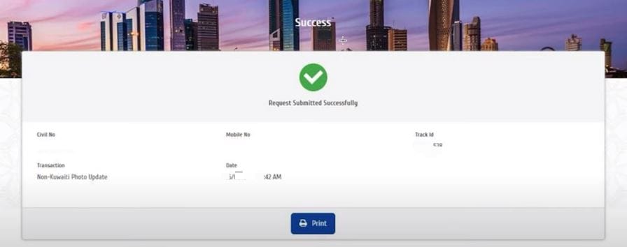 non kuwaiti civil id photo update e-service paci steps