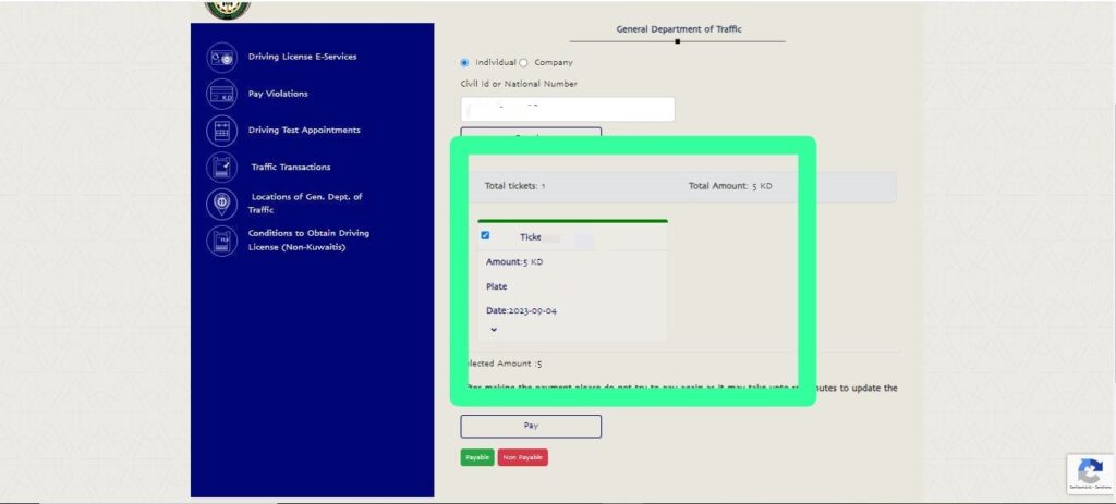 moi kuwait civil id fine online check and pay with pics