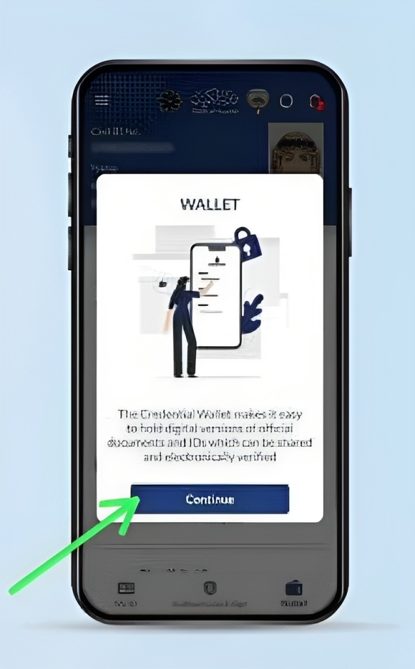 Kuwait mobile id credentials wallet login