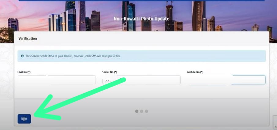 non kuwaiti civil id photo update e-service paci steps