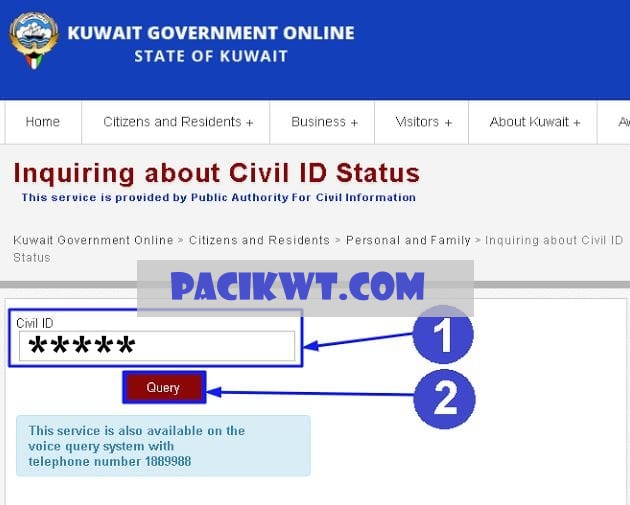 kuwait civil id status check in 6 method