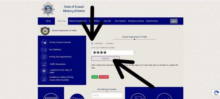 traffic violation kuwait check online 