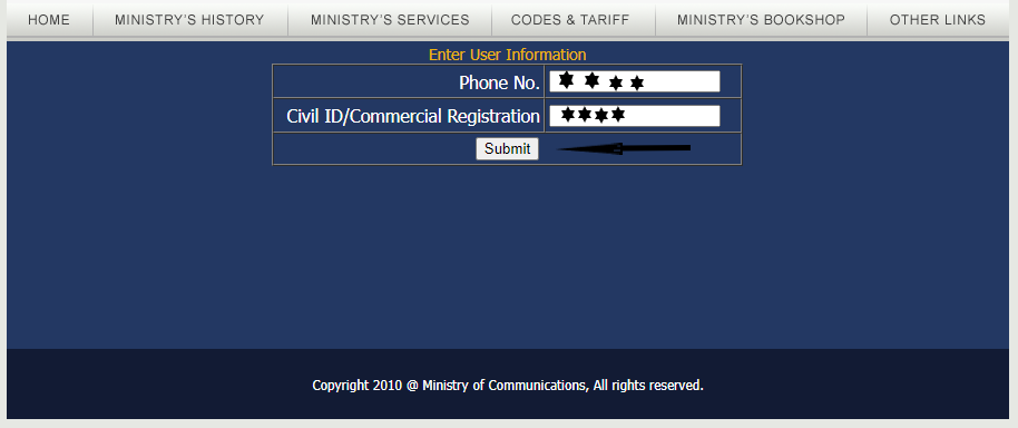 moc kuwait pay online steps