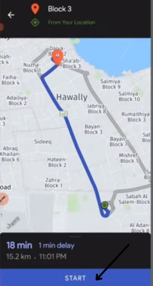 kuwait postal code salmiya blocks & map