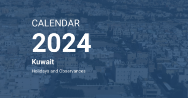 kuwait calendar 2024 with holidays pdf