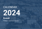calendar 2024 kuwait with holidays pdf